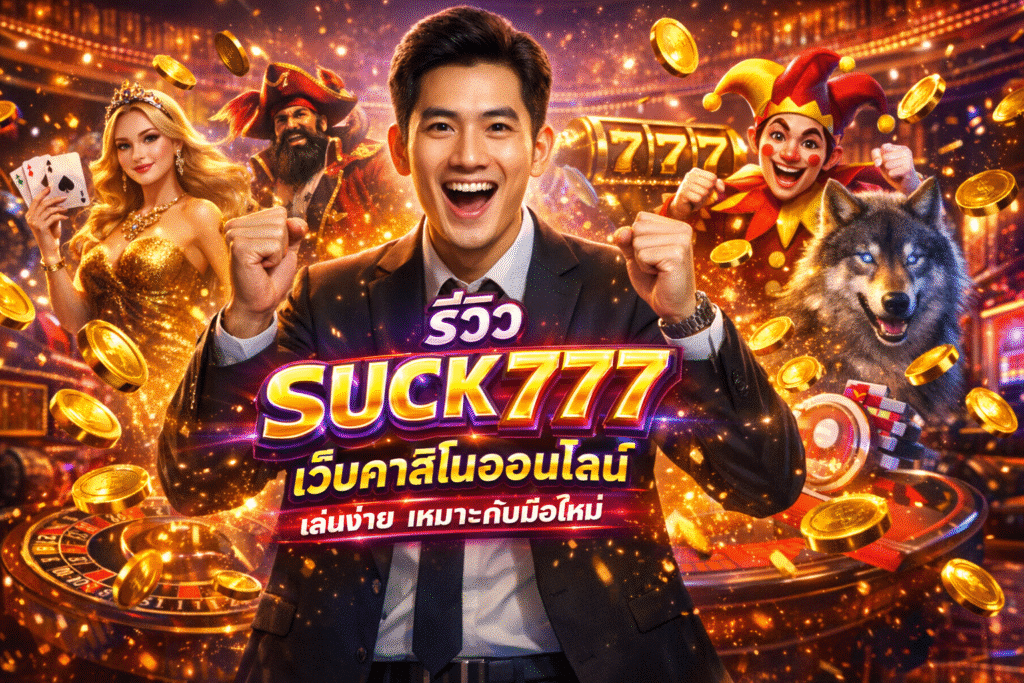 รีวิว SUCK777 เว็บคาสิโนออนไลน์ เล่นง่าย เหมาะกับมือใหม่
